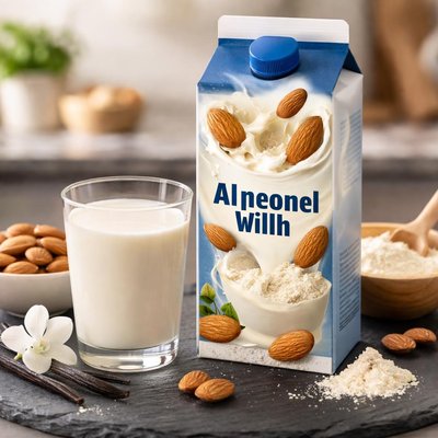 Silk almond milk protein