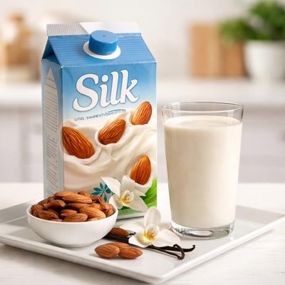 Silk unsweet vanilla almond milk