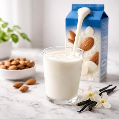 Silk vanilla almond milk