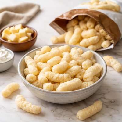 Simply cheetos white cheddar puffa