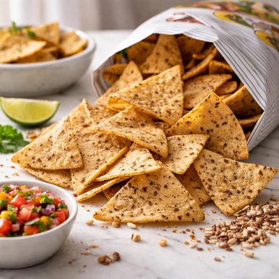 Simply natire multi grain tortilla chip