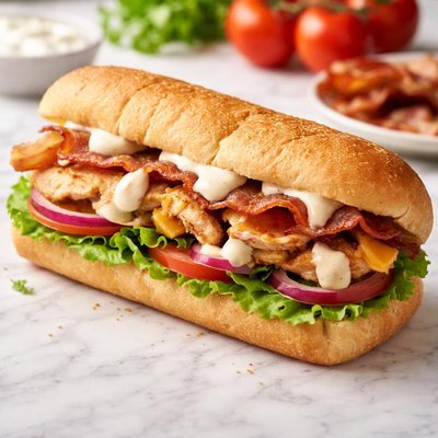 Six inch chicken bacon ranch melt