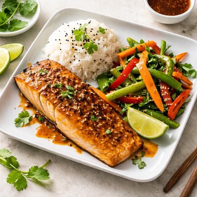 Sizzle fish thai salmon