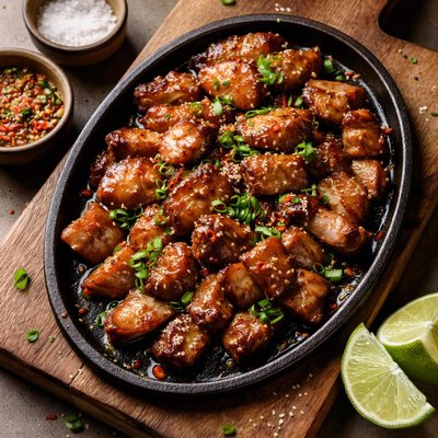 Sizzling pork