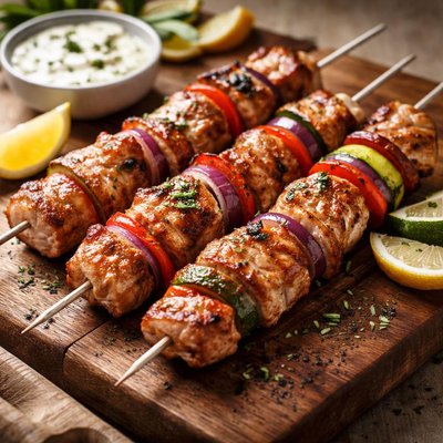 Skewer pork