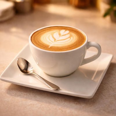 Skim milk flat white