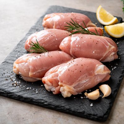 Skinless bonkess chicken thighs