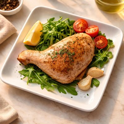 Skinless chicken leg quarter