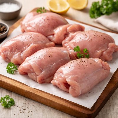 Skinless chicken thighs