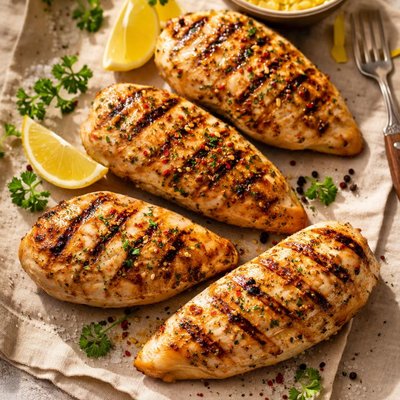 Skinless grilled chicken breast