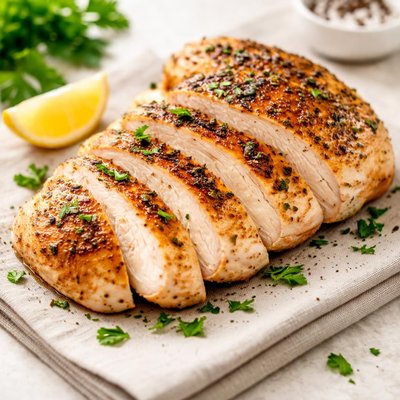 Pollo asado sin piel