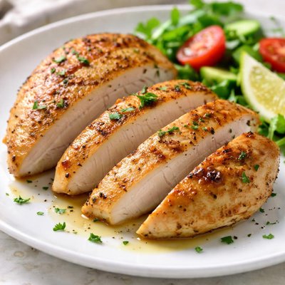 Skinless roasted chicken breast