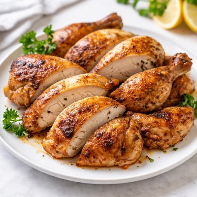 Skinless rotisserie chicken