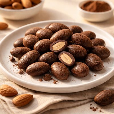Skinny dipped dark chocolate almonds