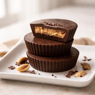 Skinny dipped dark chocolate peanut butter cup