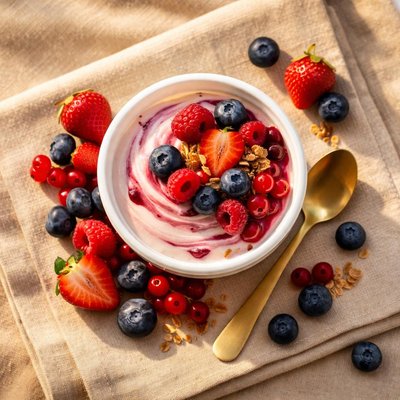 Skyr aux fruits rouges