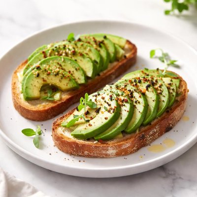 Slice bread with avocado