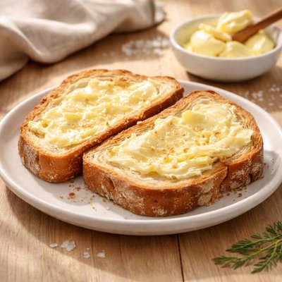 Slice buttered bread