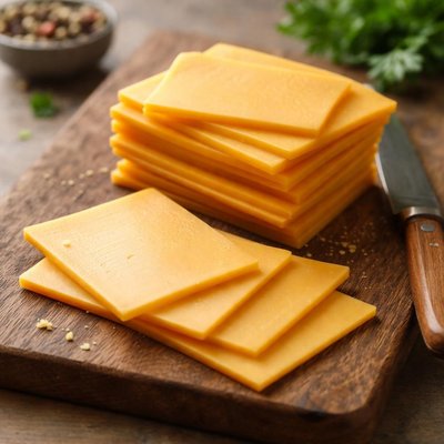 Slice cheddar cheese