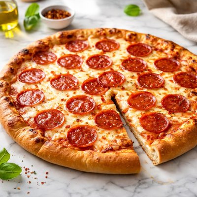 Slice hand toss pizza pepporoni