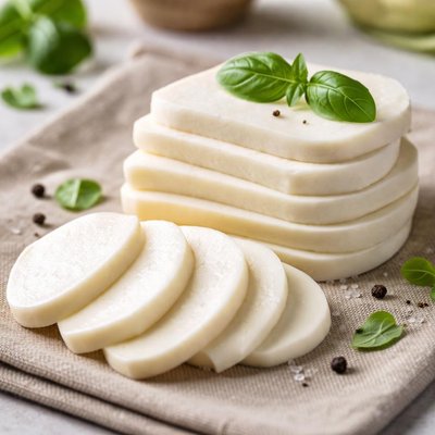 Slice mozzarella cheese