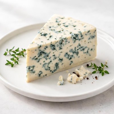 Slice of blue cheese