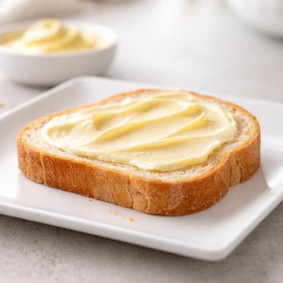 Slice of bread with margarine