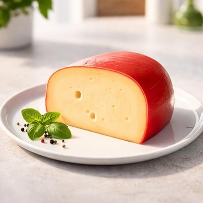 Fatia de queijo edam