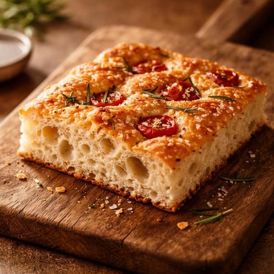 Slice of focaccia