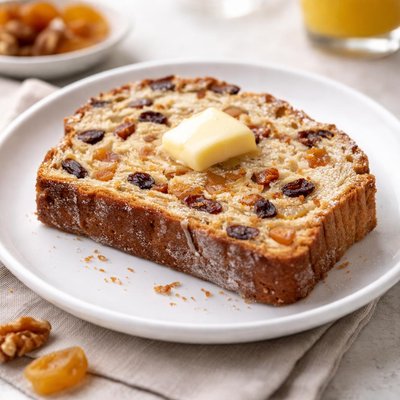 Slice of fruit bread