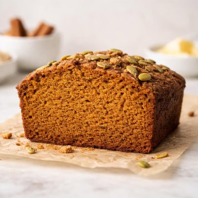 Slice of pumpkin bread