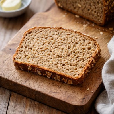 Slice of spelt whole grain bread