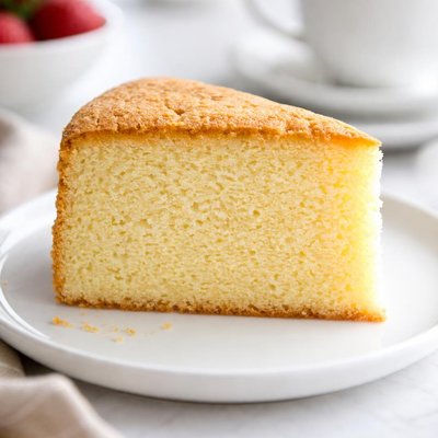 Slice of sponge cake