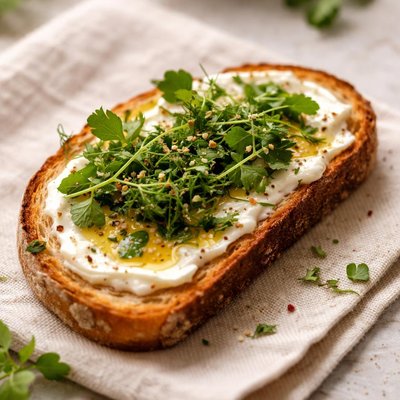 Scheibe Toast mit Kräutern