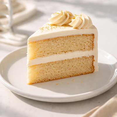 Slice of vanilla cake
