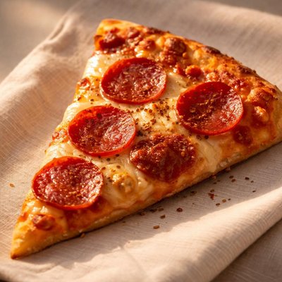 Slice pepperoni pizza