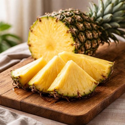 Slice pineapple