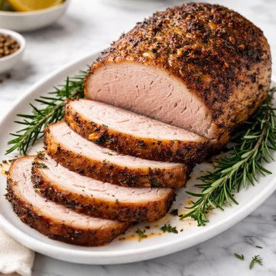 Slice roast pork