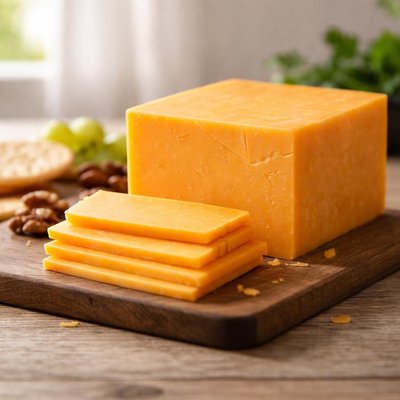 Slice sharp cheddar cheese
