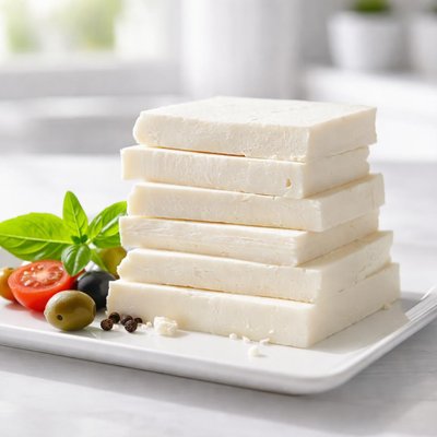 स्लाइस सफेद पनीर