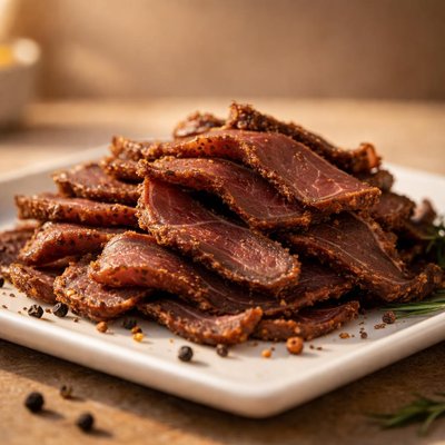 Sliced beef biltong