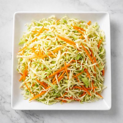 Sliced cabbage and carrots