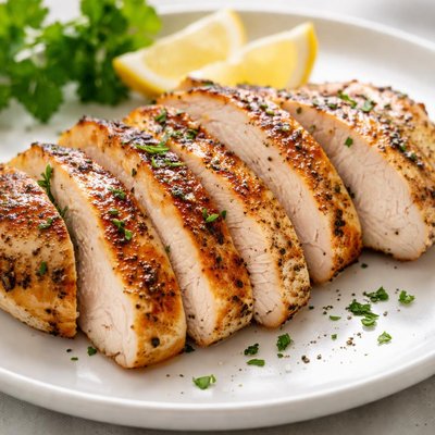 Sliced chicken breast