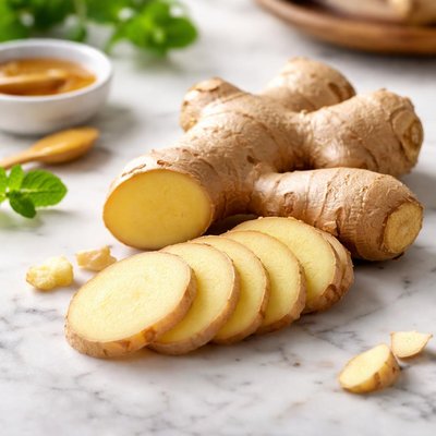 Sliced ginger