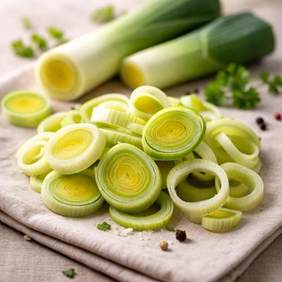 Sliced leeks