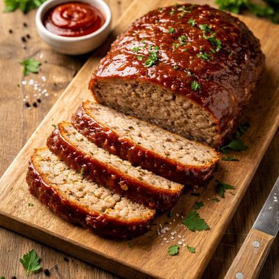 Sliced meatloaf
