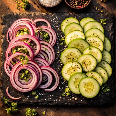 洋葱和黄瓜