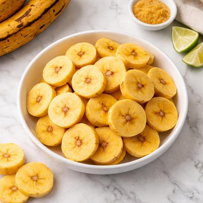 Fette di banane plantain