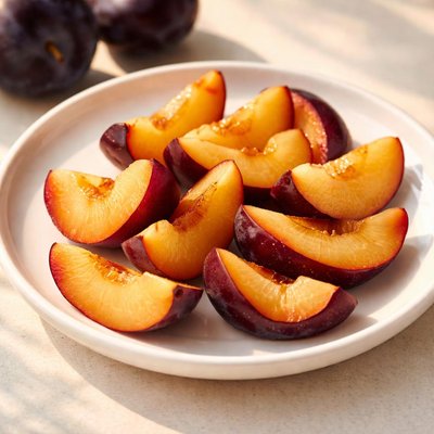 Sliced plum