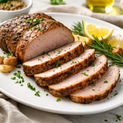 Sliced pork loin